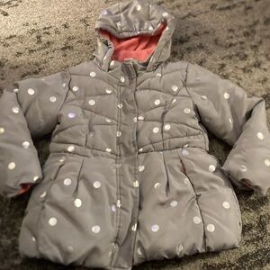 Okie Dokie Puffer Jacket Metallic Coral 6x
